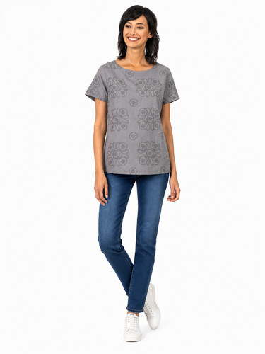 Bluse grau gina laura - grau,