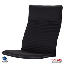 IKEA POÄNG Sesselkissen Ersatzbezug Auflage Knisa schwarz Stuhl Sitzkissen