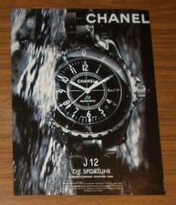 Seltene Werbung vintage CHANEL J 12 - Die Sportuhr - High-Tech - Keramik 2001