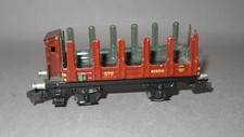 Märklin Rungenwagen mit Bremserhaus 372 Klauenkupplung Vorkrieg H0 / 00