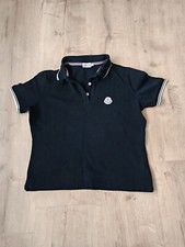 Original Moncler Damen Poloshirt, Größe 42, XL schwarz
