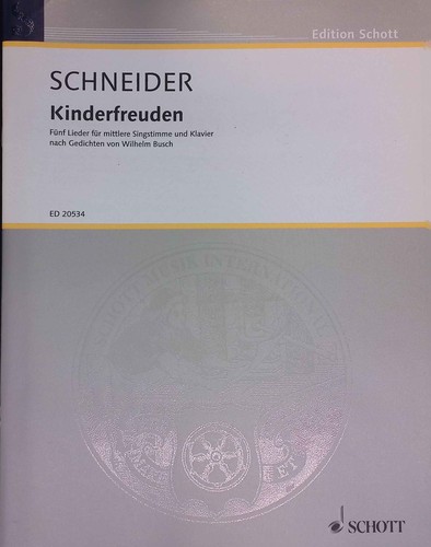 Kinderfreuden fünf lieder - fünf,