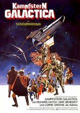 Kampfstern Galactica ORIGINAL A1 Kinoplakat gerollt Lorne Greene / Dirk Benedict