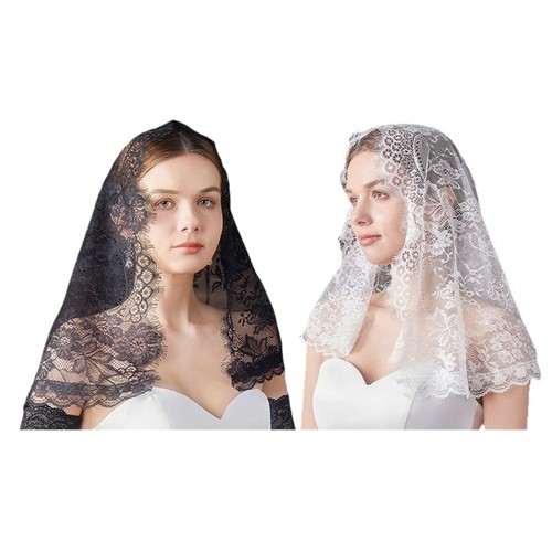 Lace flower veil women - veil,