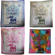 Elefantenbaum - Indische Tagesdecke - 210 x 240 cm 