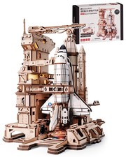 ROKR Space Shuttle 3D Holz Puzzle Bewegung Rakete Launch Tower für Erwachsene