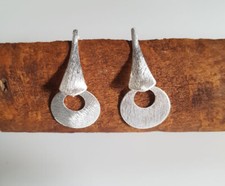 Estelle Ohrstecker 925ér Silber matt hängend beweglich - Geschenk