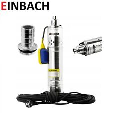 Tiefbrunnenpumpe Brunnenpumpe Schneckenpumpe 2700L/h Φ102mm 8b Schwimmerschalter