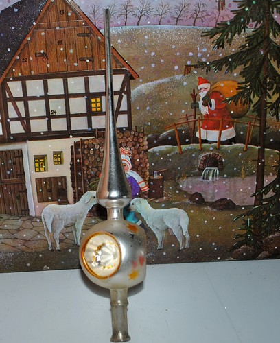 Vintage silver glass christmas - glass,