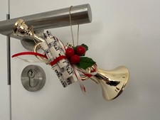 Weihnachtsschmuck / Baumschmuck Trompete, Instrument; ca. 14 x 6 cm
