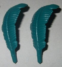 16074, 2x Hut- Feder, Federbusch, blaugrün