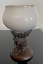 Meissen Jagdpokal - Weinbecher - Jagdbecher Porzellan Böttger Steinzeug - Wiesel