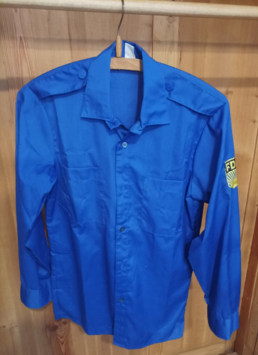 Ddr fdj bluse uniformhemd blau - fdj,