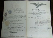 Preussischer Hypothekenbrief Klein Sarau - Ratzeburg 1893, div. Siegel bis 1925