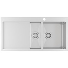 Edelstahl Spüle poliert