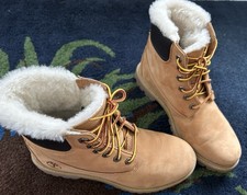 TIMBERLAND Schnürboots gefütterte BOOTS 39 LAMMFELL Leder Winterstiefel Stiefel