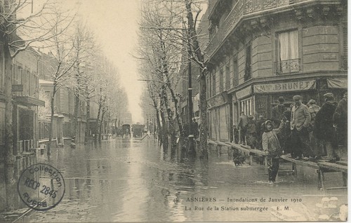 Asnieres crue de la - ak,