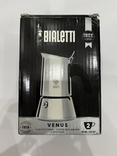 Bialetti Venus, Edelstahl Espressokocher für 2 Tassen, Silber