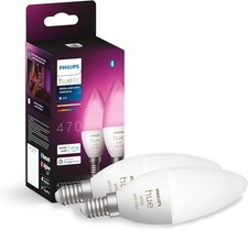 Philips Hue White and Color Ambiance LED-Kerze E14 RGBW Bluetooth Doppelpack