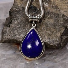 Lapislazuli Anhänger, 925er Silber, Edelsteinanhänger (15472), Edelsteinschmuck