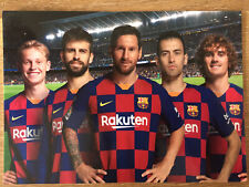 Autogrammkarte *MESSI/DE JONG/PIQUE/BUSQUETS/GRIEZMANN* FC Barcelona 2019/2020