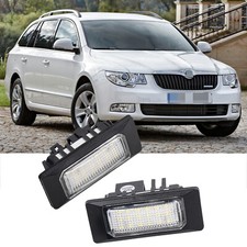 Passt für Skoda Superb II Kombi 3T Bj. 09-13 LED Kennzeichenbeleuchtung