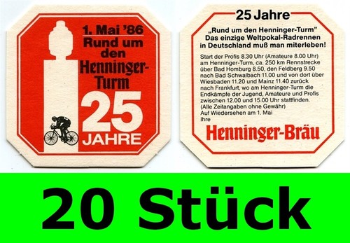 Stück bierdeckel henninger - 20,