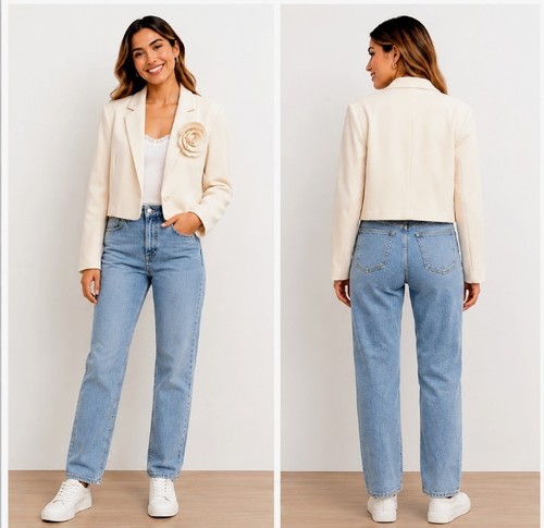 Damen kurzblazer creme - creme, beige