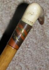 Antike Damen Ashford Makers To The Queen Reitgerte Peitsche Gold Schmetterling Inlay