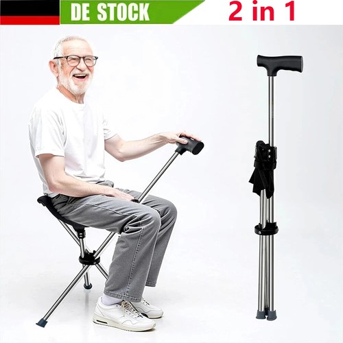 Gehstock mit sitzfläche - mit,