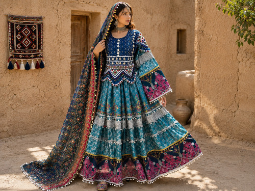 Türkis afghanisches kuchi - afghanisches,