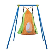 Ausstellung: Sandora 40185 Schaukelgestell und Nestschaukel grün 100 Ø