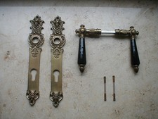 Haustürbeschlag Haustüre Antikladl  PZ 92 Langschild Türdrücker Gründerzeit HN++