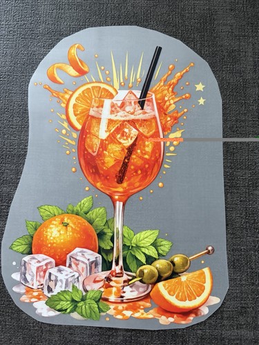 Bügelbild cocktail orange - cocktail-, orange-