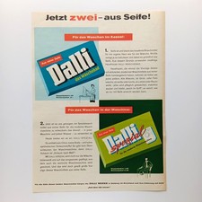 1961 XL Dalli Wäschebad Waschmittel Werbeanzeige Werbung Reklame Advertising