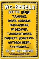 Blechschild Toilettenspruch