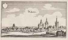 Rheda-Wiedenbrück Rheda Original Kupferstich Merian 1647