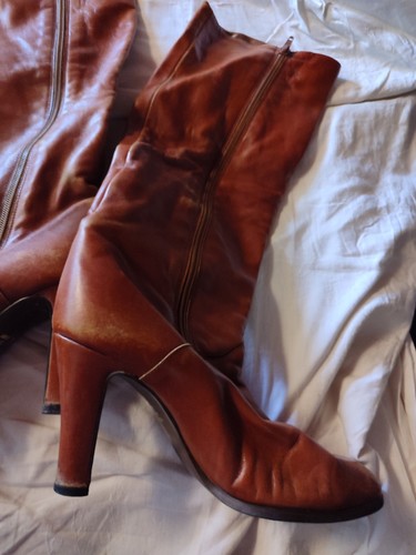 Cognac stiefel leder - stiefel,