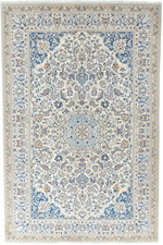 Perserteppich Nain 9 LA mit Seide - Sehr Fein 287 x 190 cm Top Zustand - beige