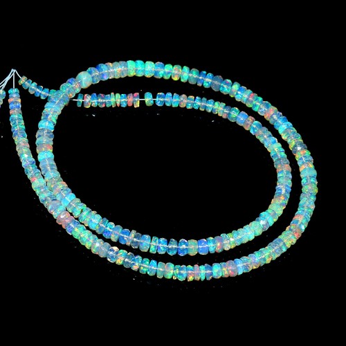 Opal rondelle perlen halskette - opal,