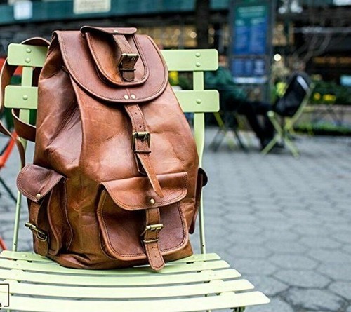 Leder ziege rucksack tasche - leder,