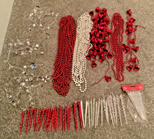 Konvolut Christbaumschmuck - Sterne, Perlen, Glocken und Tropfen - teilweise neu