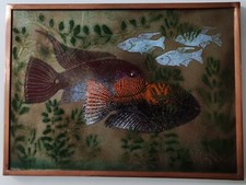 EMAILLE- BILD / FISCHE / EDGAR