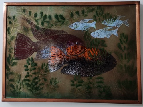 Emaille bild fische edgar - emaille-,