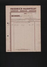 GREIZ, Rechnung 1931, Friedrich Mahnfeldt Kleider-Seiden-Anzug-Stoffe