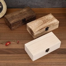 Holzkiste mit Deckel Schatulle Truhe Schmuckkästchen Aufbewahrung Holzbox Kiste