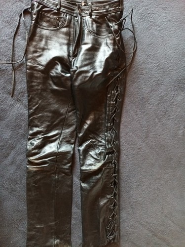 Schnürlederhose schwarz - schnürlederhose,