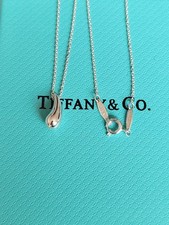 Tiffany & Co. Träne Anhänger 925 Silber Halskette mit Box.
