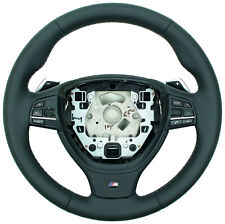 Lenkrad für BMW F10 F11 F07 F01 Leder Lenkrad neu bezogen Schaltwippen Nappa MN