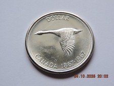Kanada, 1967, 1 Dollar Elizabeth Gans, 800 Silber 23,51 gr.